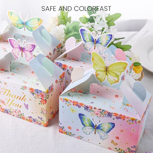 VGOODALL 30PCS Butterfly Party Favor Boxes, Goodie Gable Treat Box Paper Candy Box for Birthday Party Supplies Baby Shower Wedding Party in Saudi Arabia