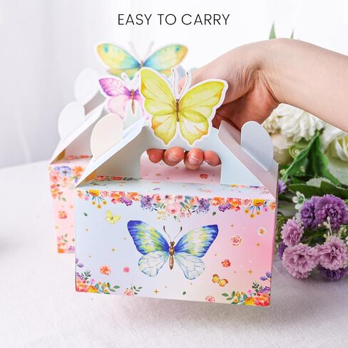 VGOODALL 30PCS Butterfly Party Favor Boxes, Goodie Gable Treat Box Paper Candy Box for Birthday Party Supplies Baby Shower Wedding Party in Saudi Arabia