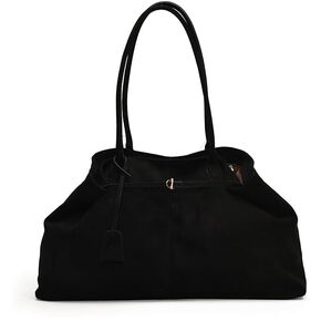 Women Suede Tote Bag Solid Color Handbag Large Capacity Underarm Bag Trendy Satchel Bag for Work Travel Shopping in Kuwait