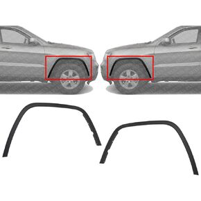 Set Of 2 Front Fender Flare Textured Left Driver & Right Passenger Side Direct Replacement Compatible With 2011-2016 Jeep Grand Cherokee CH1291106 CH1290106 1MP38RXFAE 1MP39RXFAE in Saudi Arabia