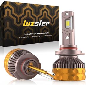 مصابيح LUXSTER Ultra 9005 HB3 LED، 50000LM فائقة السطوع، تكنولوجيا تبريد أنابيب نحاسية ثلاثية (فريدة من نوعها)، ترقية Punisher Pro، H10 9145 DRL Foglight، 6000K أبيض نقي، حزمة من 2 in Kuwait