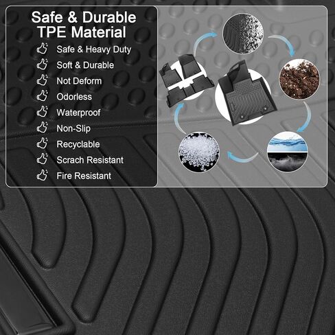 Floor Mats for Kia Sportage 2017-2022 (Gas ONLY), TPE Waterproof Non-Slip All Weather Protection Custom (Floor Mats & Cargo Liner) in Saudi Arabia