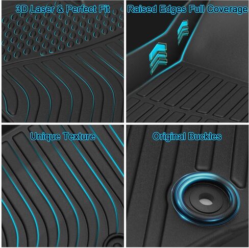Floor Mats for Kia Sportage 2017-2022 (Gas ONLY), TPE Waterproof Non-Slip All Weather Protection Custom (Floor Mats & Cargo Liner) in Saudi Arabia