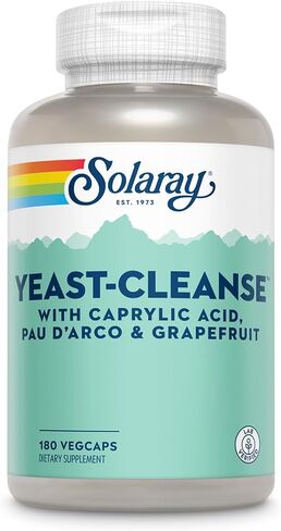 YHN Yeast-Cleanse | with Caprylic Acid, PAU Darco, Grapefruit Seed Extract & Tea Tree Oil | Healthy Cleansing Support | 30 Servings | 90 VegCaps in Saudi Arabia
