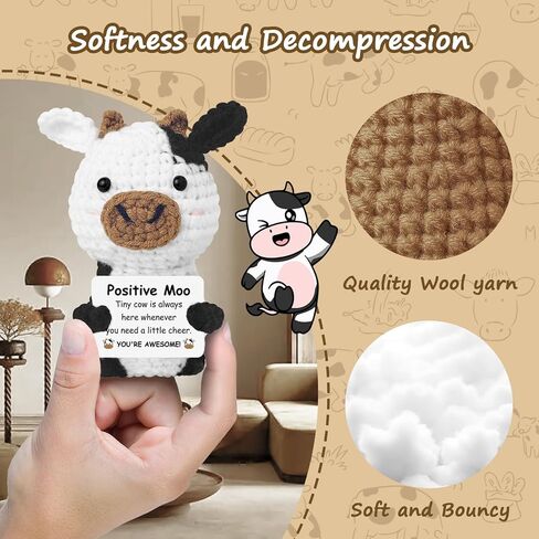 حيوانات كروشيه إيجابية مصغرة هدايا عيد ميلاد فلامنغو للنساء أخت أخت ، دعم عاطفي ملهمة الحيوانات الكروشيه المصنوعة يدويًا هدايا فلامنغو لأفضل صديق في العمل in Kuwait