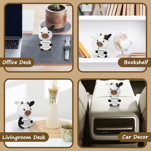 حيوانات كروشيه إيجابية مصغرة هدايا عيد ميلاد فلامنغو للنساء أخت أخت ، دعم عاطفي ملهمة الحيوانات الكروشيه المصنوعة يدويًا هدايا فلامنغو لأفضل صديق في العمل in Kuwait