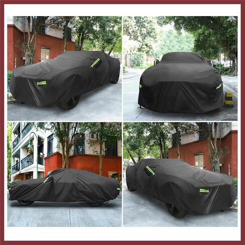 غطاء سيارة مقاوم للماء لسيارة دودج تشالنجر SXT، GT، Hellcat، Scat Pack، SE، R/T، SRT8، T/A 2008-2023 أغطية خارجية للحماية من المطر والرياح مع سحاب أسود استبدال الأجزاء in Saudi Arabia