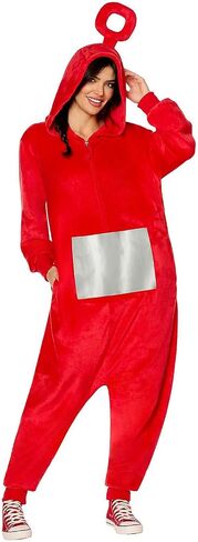 زي بذلة Spirit Halloween Teletubbies للبالغين من Po، مرخص رسميًا in Saudi Arabia