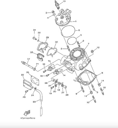 Cylinder Piston Gasket Kit Fits Yamaha YZ125 Team (2005-2020) in Saudi Arabia