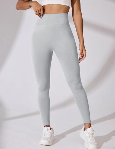 High-Waisted Stretchy Pants for Women - Moisture-Wicking, Non-Slip, with Pockets - Perfect for Yoga and Outdoor Activities in Saudi Arabia