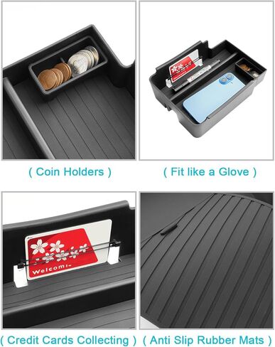 CDEFG 3Pcs for 2026 Toyota RAV4 Center Console Organizer for 2026 Toyota RAV4/ 2026 Toyota RAV4 Hybrid Accessories Middle Console Armrest Tray & Passenger Side Storage Box & Cup Holder in Kuwait