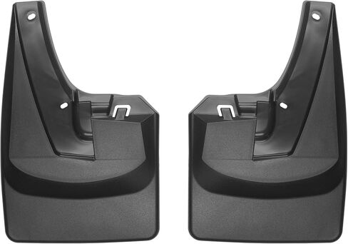 WeatherTech Custom No Drill Splash Guard Mudflaps لشاحنة رام 2500/3500، رام 2500/3500 - الزوج الأمامي (110108)، أسود in Saudi Arabia