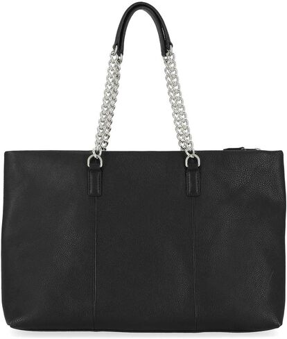 Harley-Davidson Women's Bar & Shield Leather Chain Satchel Purse - Black in Saudi Arabia