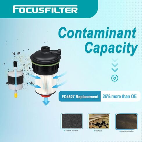 فلتر وقود من فئة OEM FD4627 من FOCUSFILTER، متوافق مع Ford F-150 3.0L Powerstroke 2018+، يستبدل FD-4627، JL3Z9N184A، XF11644 in Kuwait