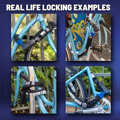 PENTAGON Bike Chain Key Lock - Magnetic Patented Gold Secure Heavy Duty Anti Theft Lock for Bicycles E-Bikes Scooters and Motorcycles - Maximum Security Master Tool Bike Protector (55.1'') in Kuwait