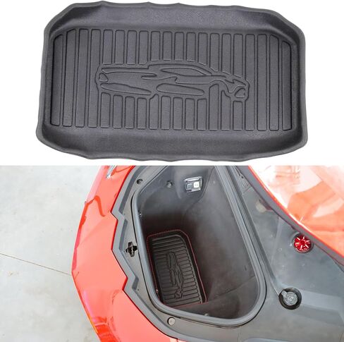 Rear Trunk Cargo Mat Liners fit for Corvette C8 2020 2021 2022 2023 2024 2025 Black, All Weather Rear Storage Compartment Cargo Mat Liner Trim Cover in Kuwait