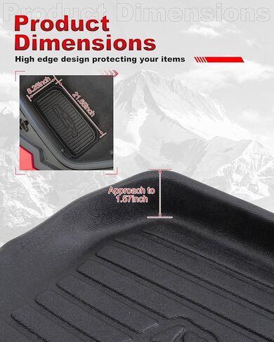 Rear Trunk Cargo Mat Liners fit for Corvette C8 2020 2021 2022 2023 2024 2025 Black, All Weather Rear Storage Compartment Cargo Mat Liner Trim Cover in Kuwait