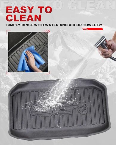 Rear Trunk Cargo Mat Liners fit for Corvette C8 2020 2021 2022 2023 2024 2025 Black, All Weather Rear Storage Compartment Cargo Mat Liner Trim Cover in Kuwait