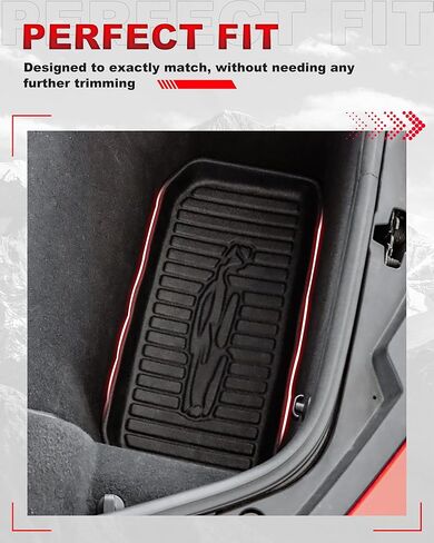 Rear Trunk Cargo Mat Liners fit for Corvette C8 2020 2021 2022 2023 2024 2025 Black, All Weather Rear Storage Compartment Cargo Mat Liner Trim Cover in Kuwait