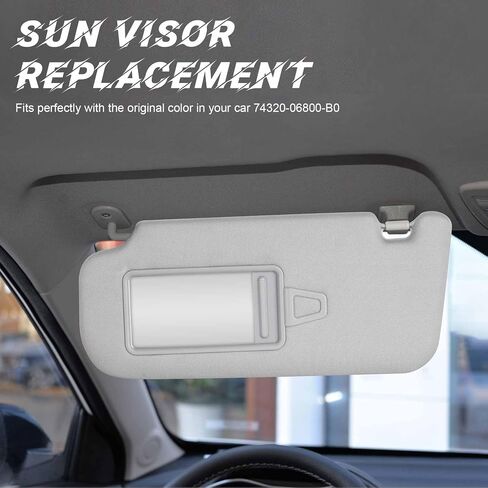 Gray Driver Left Side Sun Visor Replacement Compatible with Hyundai Elantra 2007 2008 2009 2010 Replace 85201-2H110-8M in Saudi Arabia