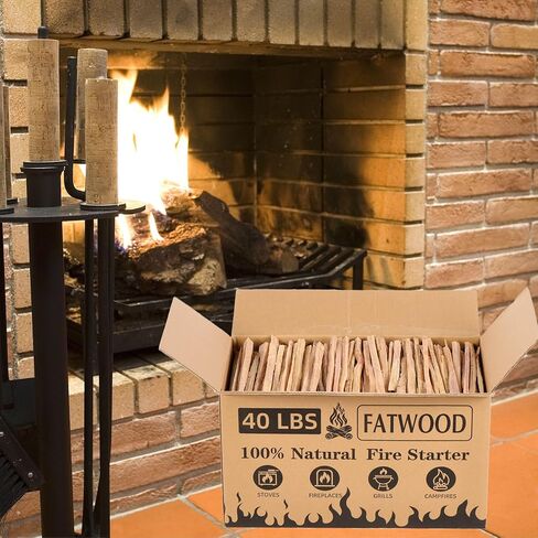 2 رطل من أعواد إشعال النار من خشب الدهون، 100% مشعل نار من الحطب الطبيعي للمواقد، خشب الصنوبر للمواقد، نيران المخيمات، النيران، الشواية in Kuwait