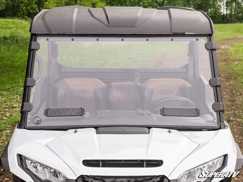 SuperATV Scratch Resistant Polycarbonate Vented Full Windshield Compatible With Kawasaki Ridge 2024+ | Clear | Made of 1/4" polycarbonate | 250x stronger than glass | 25x stronger than acrylic in Saudi Arabia