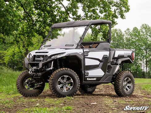 SuperATV Scratch Resistant Polycarbonate Vented Full Windshield Compatible With Kawasaki Ridge 2024+ | Clear | Made of 1/4" polycarbonate | 250x stronger than glass | 25x stronger than acrylic in Saudi Arabia