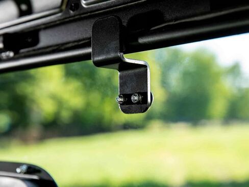 SuperATV Sliding Window Rear Windshield for 2015+ Polaris Ranger Midsize 500 / 570 / ETX / EV | USA Made | 1/4" Polycarbonate | Eliminates Suction from Front Windshield in Saudi Arabia