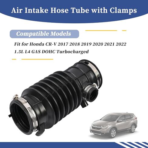17226-5PA-A00 أنبوب خرطوم دخول الهواء مع المشابك متوافق مع Honda CR-V 2017-2022 1.5L L4 GAS DOHC توربو #696-000 in Saudi Arabia