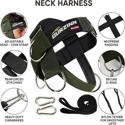 سرج للرقبة مبطن لتدريب القوة - تحسين قوة الرقبة وتقليل آلام الرقبة، مدرب للرقبة مع حبل عالي التحمل 40 بوصة/100 سم، حزام من النيوبرين قابل للتعديل ومتعدد الاتجاهات، حزام للرقبة للصالة الرياضية والاستخدام المنزلي in Kuwait