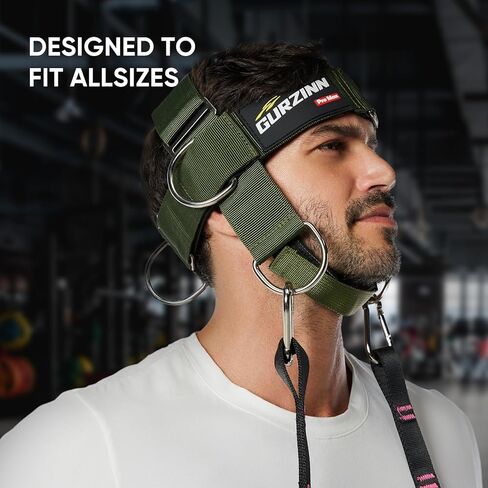 سرج للرقبة مبطن لتدريب القوة - تحسين قوة الرقبة وتقليل آلام الرقبة، مدرب للرقبة مع حبل عالي التحمل 40 بوصة/100 سم، حزام من النيوبرين قابل للتعديل ومتعدد الاتجاهات، حزام للرقبة للصالة الرياضية والاستخدام المنزلي in Kuwait