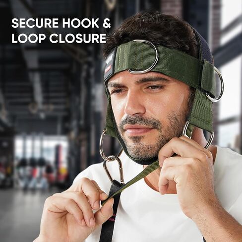 سرج للرقبة مبطن لتدريب القوة - تحسين قوة الرقبة وتقليل آلام الرقبة، مدرب للرقبة مع حبل عالي التحمل 40 بوصة/100 سم، حزام من النيوبرين قابل للتعديل ومتعدد الاتجاهات، حزام للرقبة للصالة الرياضية والاستخدام المنزلي in Kuwait