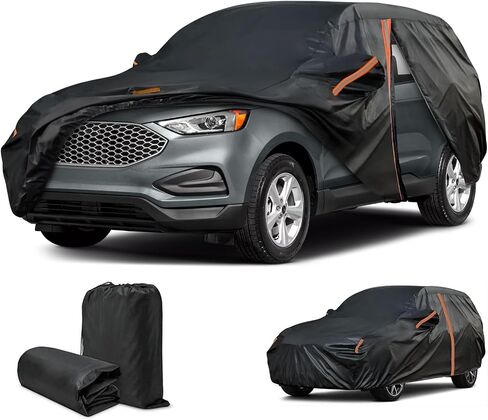 Cover for Ford Edge, Custom Fit Edge Cover 2007-2024, Car Covers for Automobiles All Weather Waterproof, Full Exterior Covers Sun UV Dust Snow Protection, SUV Cover with Door Zipper/Reflective Strip in Saudi Arabia