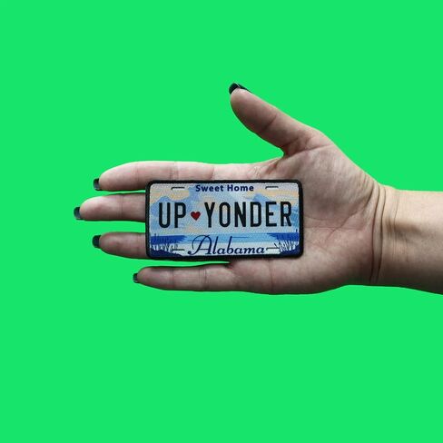 Alabama License Plate Patch Sweet Home Up Yonder Embroidered Iron On in Saudi Arabia