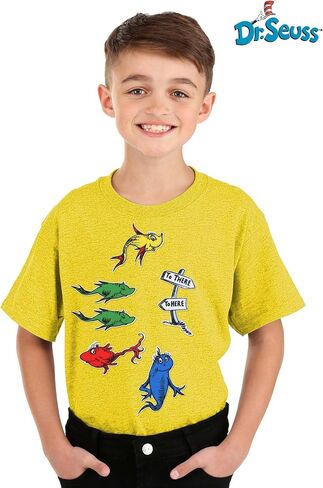 Dr. Seuss One Fish Two Fish Patch Set - Set of 6 Felt Patches with Iron-On Instructions, Officially Licensed in Saudi Arabia