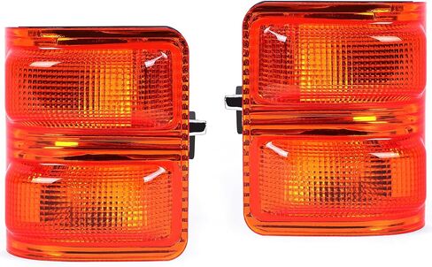 HECASA زوج مرآة بدوره أضواء الإشارة متوافق مع 2008-2016 Ford F250 F350 Super Duty متوافق مع FO2570102 Turn Signal Marker Light Lamp Driver & Passenger Side Lens العنبر الإسكان الفضي in Saudi Arabia