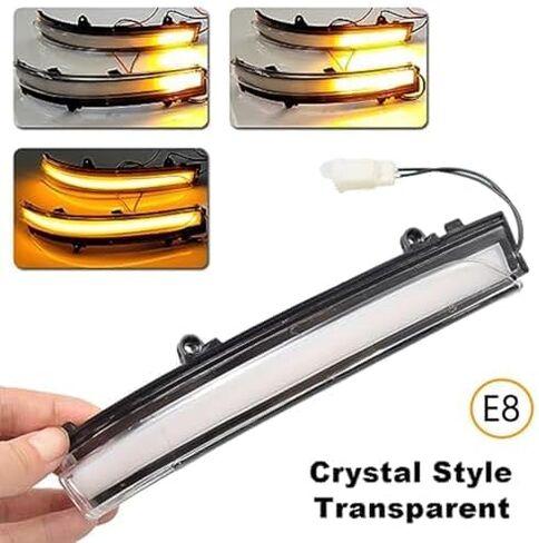 AJHLJ® 2Pcs LED Dynamic Turn Signal Light Side Mirror Blinker Sequential Lamp Assembly for Volkswagen Jetta Mk6 SE 2011-2018 Gol Geracao 6/7/8 (Black) in Kuwait