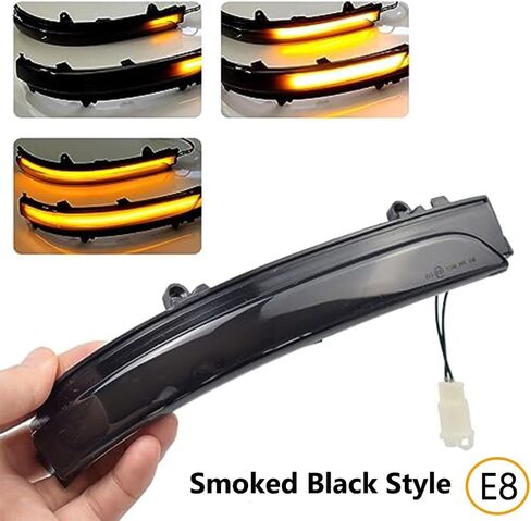 AJHLJ® 2Pcs LED Dynamic Turn Signal Light Side Mirror Blinker Sequential Lamp Assembly for Volkswagen Jetta Mk6 SE 2011-2018 Gol Geracao 6/7/8 (Black) in Kuwait