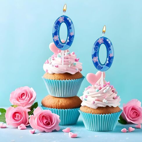 شموع أرقام عيد الميلاد الكرتونية، غلاف كعكة عيد ميلاد بطابع الرسوم المتحركة الأزرق للأولاد والبنات والأطفال ديكورات حفلات الكب كيك (رقم 8) in Saudi Arabia