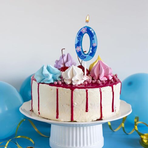 شموع أرقام عيد الميلاد الكرتونية، غلاف كعكة عيد ميلاد بطابع الرسوم المتحركة الأزرق للأولاد والبنات والأطفال ديكورات حفلات الكب كيك (رقم 8) in Saudi Arabia