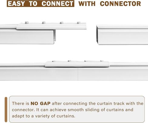 Ceiling Curtain Track, Curtain Track Set, Room Divider Ceiling Track, Ceiling/Wall Mount Tracks for Living Room Bathroom Bedroom, White (6ft - 9ft) in Saudi Arabia
