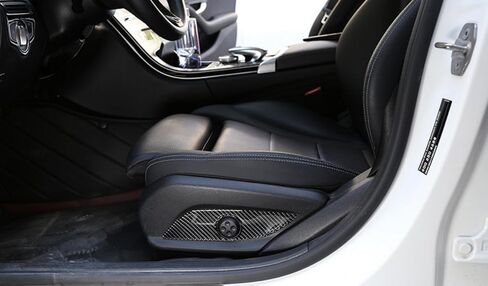 متوافق مع مرسيدس بنز C-Class 2014-2021 GLC300 C300 W205 من ألياف الكربون للمقعد الأمامي الجانبي لملحقات التعديل الداخلي للسيارة in Saudi Arabia