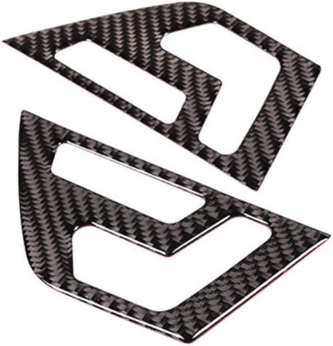 Compatible with Mercedes Benz C-Class 2007-2013 W204 Compatible Carbon Fiber Seat Button Cover Decal Stickers Car Interior Accessories in Saudi Arabia