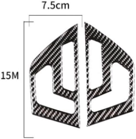 Compatible with Mercedes Benz C-Class 2007-2013 W204 Compatible Carbon Fiber Seat Button Cover Decal Stickers Car Interior Accessories in Saudi Arabia