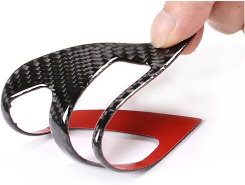 Compatible with Mercedes Benz C-Class 2007-2013 W204 Compatible Carbon Fiber Seat Button Cover Decal Stickers Car Interior Accessories in Saudi Arabia