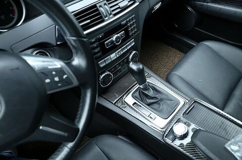 Compatible with Mercedes Benz C-Class 2007-2013 W204 C250 Carbon Fiber Cigarette Lighter Panel Decoration Decal Car Decoration Accessories in Saudi Arabia