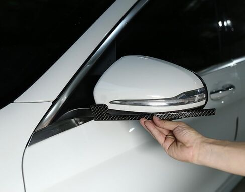 متوافق مع مرسيدس بنز الفئة C 2014-2021 W205 C300 GLC300 من ألياف الكربون مرآة الرؤية الخلفية ملصق تزيين ملحقات التعديل الخارجي للسيارة ﻿ in Saudi Arabia