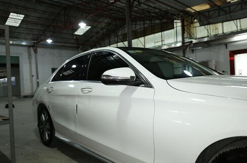 متوافق مع مرسيدس بنز الفئة C 2014-2021 W205 C300 GLC300 من ألياف الكربون مرآة الرؤية الخلفية ملصق تزيين ملحقات التعديل الخارجي للسيارة ﻿ in Saudi Arabia