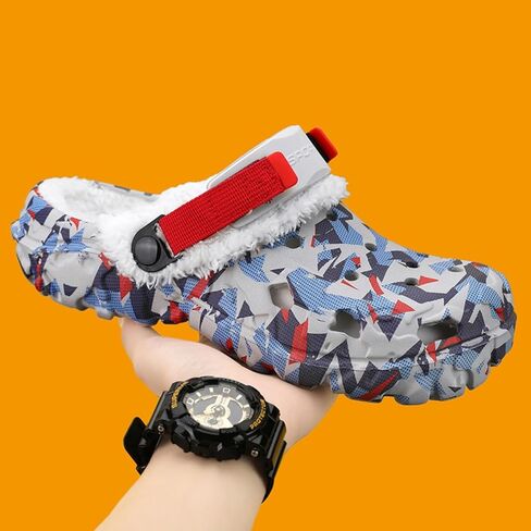 قباقيب شتوية مبطنة بالفرو الصناعي للجنسين - شباشب دافئة خفيفة الوزن للرجال والنساء سهلة الارتداء مع رغوة فخمة للأماكن الداخلية والخارجية in Kuwait