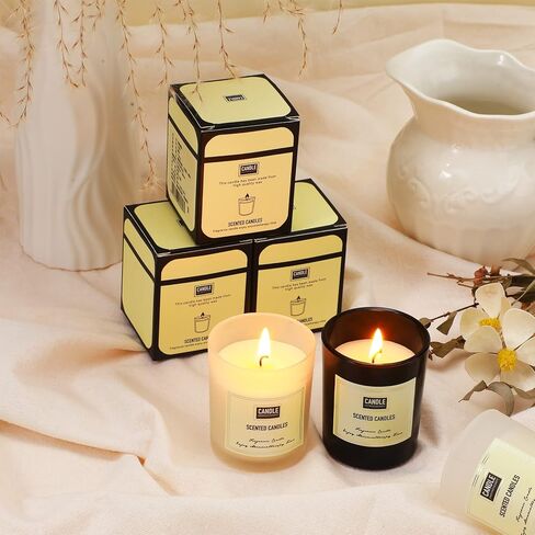 6 Pcs Mother's Day Scented Candle Soy Wax Candles Aromatherapy Candles for Women 6 Scents Long Lasting Soy Candle Gift Set in Glass Jar for Men Birthday Coworker Employee Anniversary in Saudi Arabia